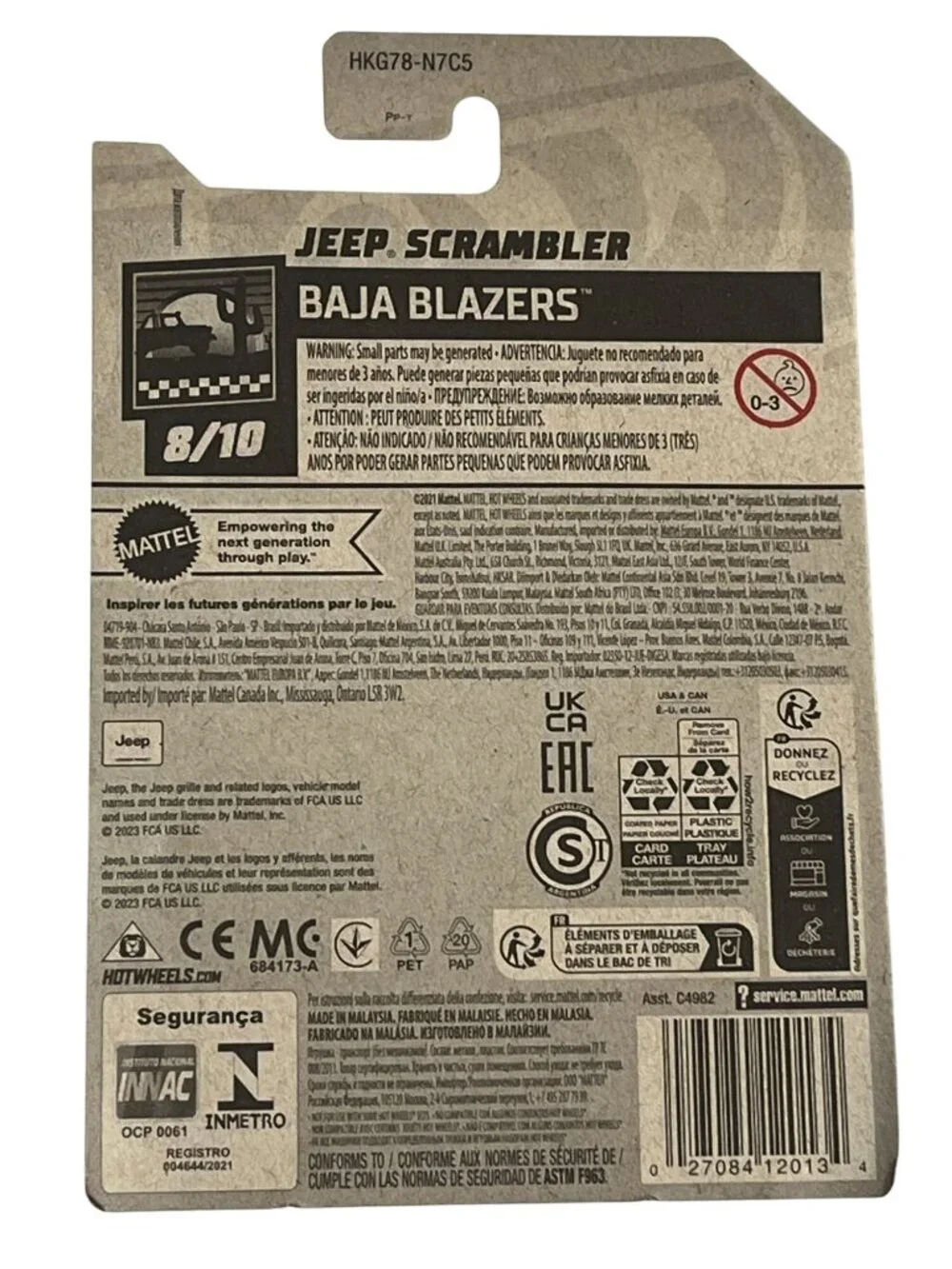 Hot Wheels Jeep Scrambler Baja Blazers 233/250 Off Road Diecast